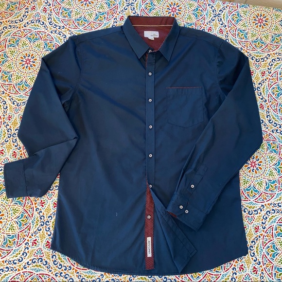 CRAFT + FLOW Other - BUTTON  DOWN CRAFT FLOW XL BLUE/ burgundy